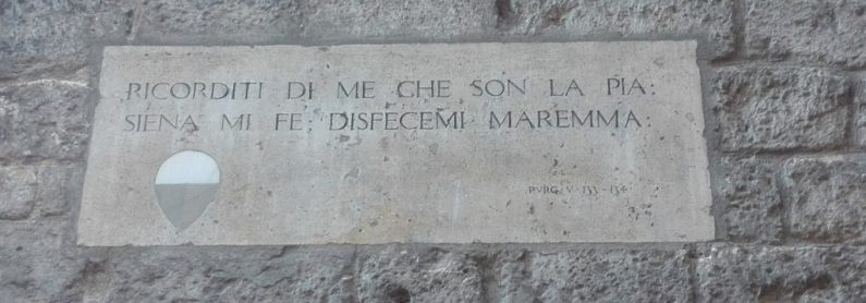 Targhe Divina Commedia Siena